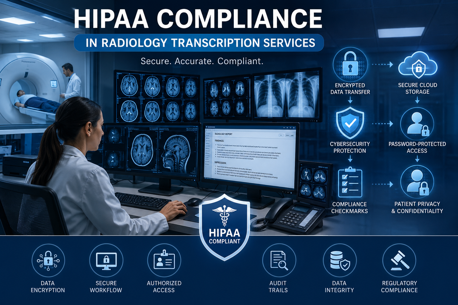 HIPAA Compliance in Radiology Transcription Services