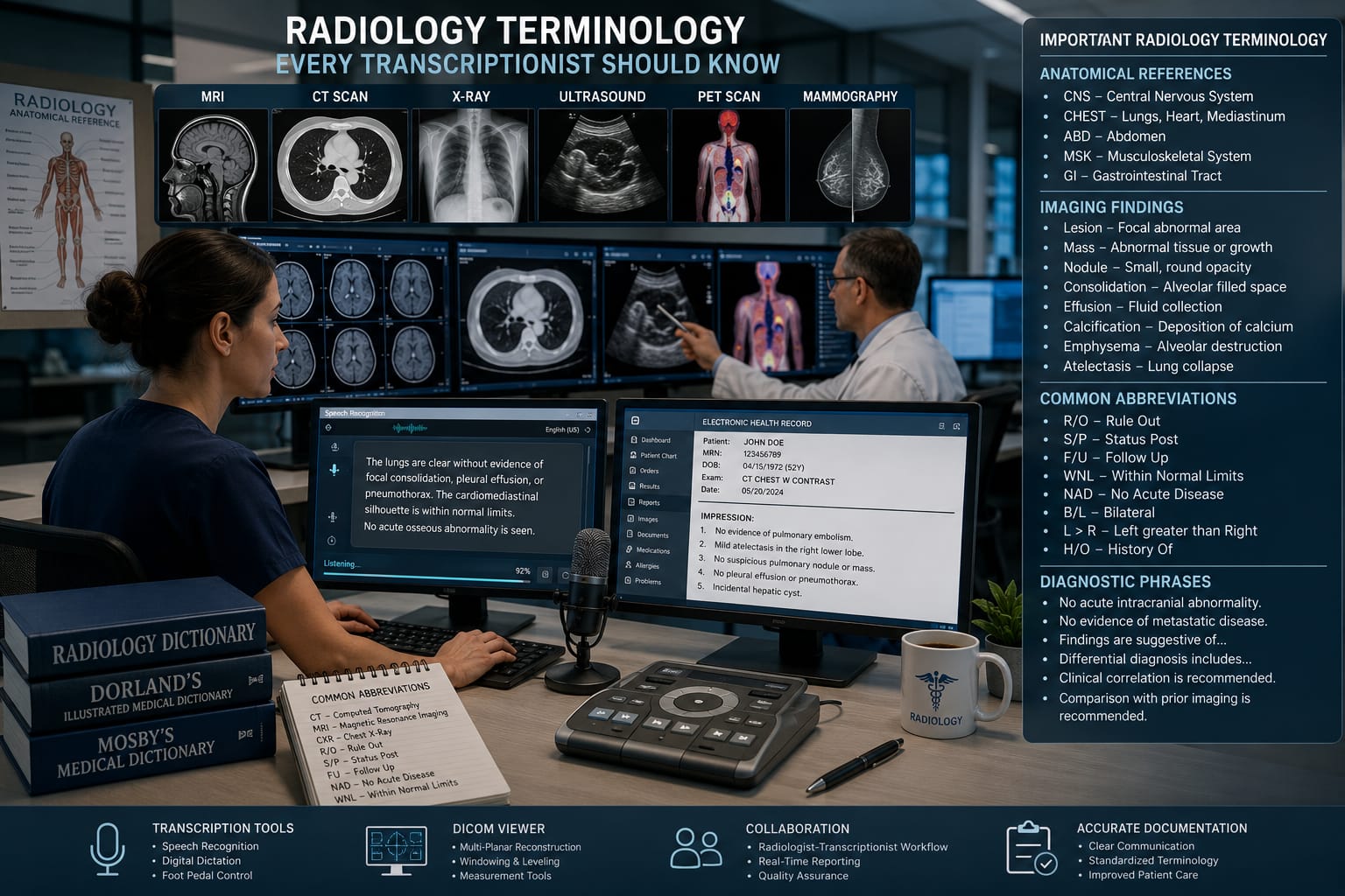 Radiology Terminology Every Transcriptionist Knows